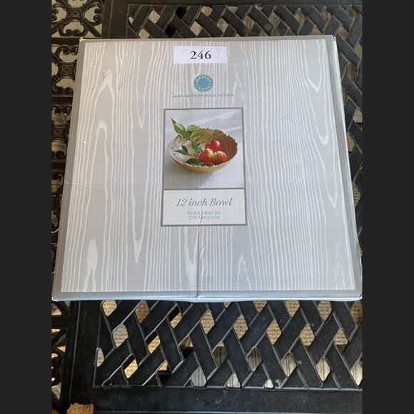 Martha Stewart 12” Park Leaves Collection Salad Bowl - Gold - Picture 7 of 12